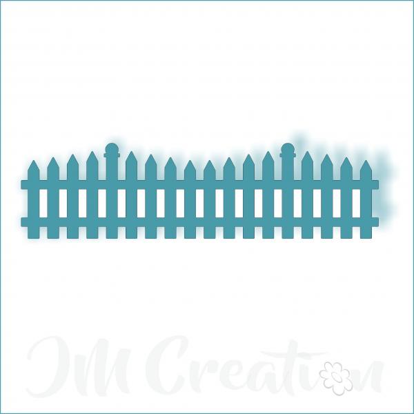 Stanzschablone - Gartenzaun DIN lang